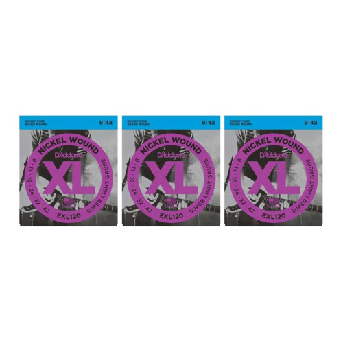 Daddario EXL120 3SETS Daddario EXL120 3SETS