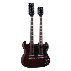 Dean Gran Sport Double Neck W C Worn Brown