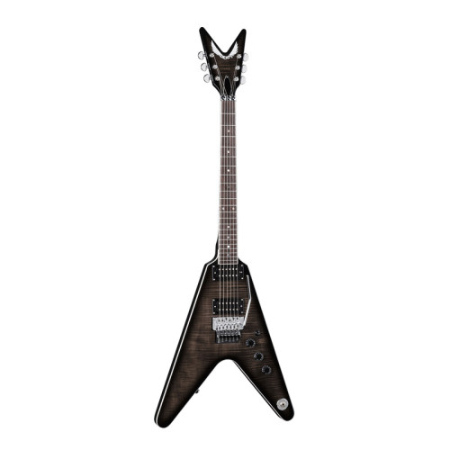 Dean V 79 Floyd Flame Top Trans Black