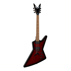 Dean ZX Flame Top Trans Red
