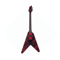 Schecter V-1 FR Blood Splatter