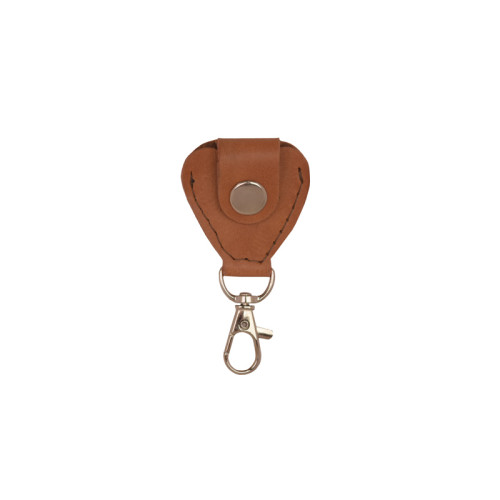 Shining Pickholder Keychain Brown Smooth