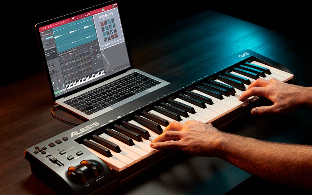 alesis-q49-mkii میدی کنترلر السیس Alesis Q49 MKII=