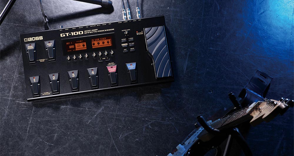 boss-gt100 مولتی افکت گیتار الکتریک باس Boss G100=