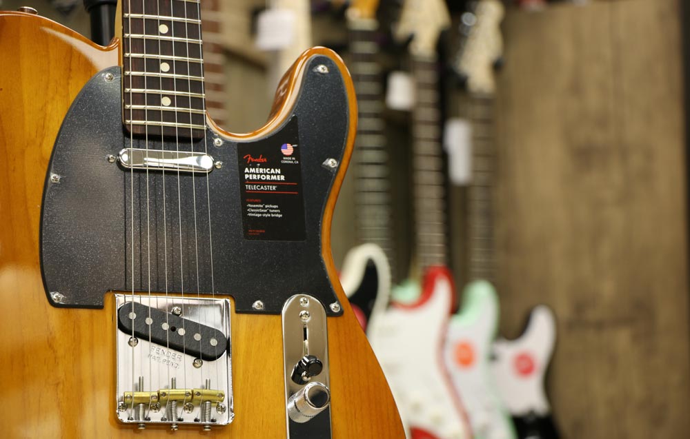 fender-american-performer-tele-honey-burst گیتار الکتریک فندر Fender American Performer Tele Honey Burst