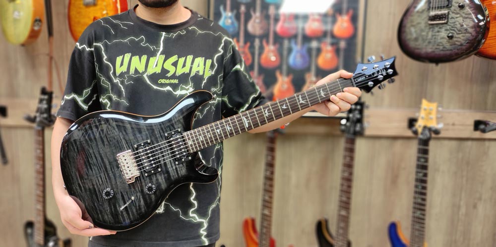 گیتار الکتریک پی آر اس PRS SE Custom 24 Charcoal Burst